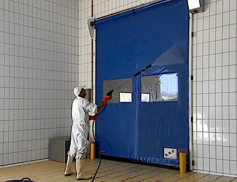 self-repairing high speed door food pe