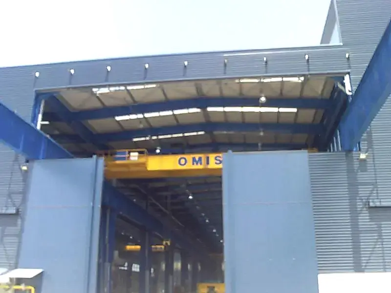 high speed fold up pack crane door