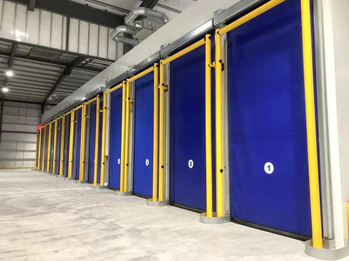 DynamicRoll DynaSeal High Speed Doors for fruit ripening and meat smoking rooms